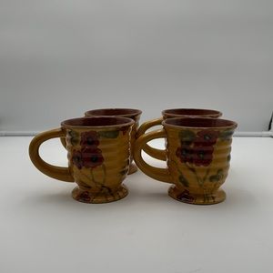 Fleur Rouge by AMBIANCE Mugs -set of 4